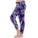 Floral blue pattern  Classic Winter Leggings View2