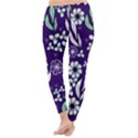 Floral blue pattern  Classic Winter Leggings View4