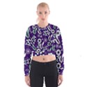 Floral blue pattern  Cropped Sweatshirt View1