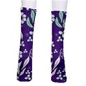 Floral blue pattern  Men s Crew Socks View2