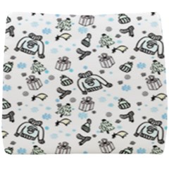 Winter Story Patern Seat Cushion by MintanArt