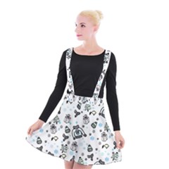 Winter Story Patern Suspender Skater Skirt by MintanArt