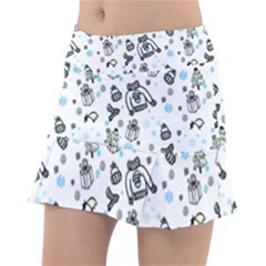 Winter Story Patern Tennis Skorts by MintanArt