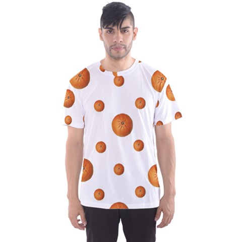 Tangerines Photo Motif Pattern Design Men s Sport Mesh Tee by dflcprintsclothing