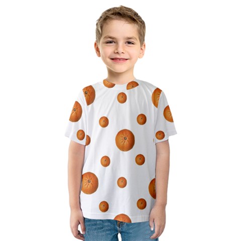 Tangerines Photo Motif Pattern Design Kids  Sport Mesh Tee by dflcprintsclothing