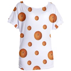 Tangerines Photo Motif Pattern Design Women s Oversized Tee by dflcprintsclothing