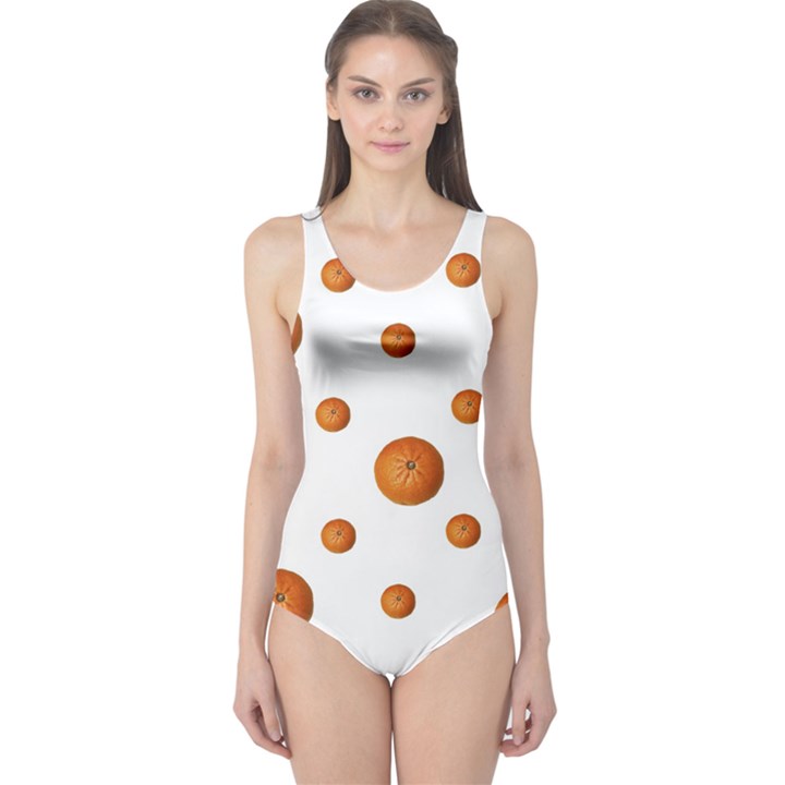 Tangerines Photo Motif Pattern Design One Piece Swimsuit