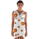 Tangerines Photo Motif Pattern Design Wrap Front Bodycon Dress View1