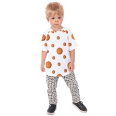 Tangerines Photo Motif Pattern Design Kids  Raglan Tee