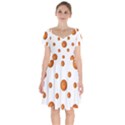 Tangerines Photo Motif Pattern Design Short Sleeve Bardot Dress View1