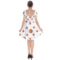 Tangerines Photo Motif Pattern Design Short Sleeve Bardot Dress View2