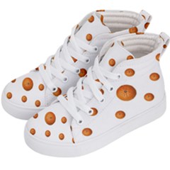 Tangerines Photo Motif Pattern Design Kids  Hi-Top Skate Sneakers