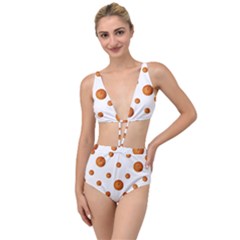 Tangerines Photo Motif Pattern Design Tied Up Two Piece Swimsuit by dflcprintsclothing