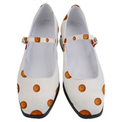 Tangerines Photo Motif Pattern Design Women s Mary Jane Shoes