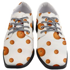 Tangerines Photo Motif Pattern Design Women Heeled Oxford Shoes