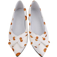 Tangerines Photo Motif Pattern Design Women s Bow Heels