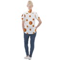 Tangerines Photo Motif Pattern Design Women s Short Sleeve Pocket Shirt View2