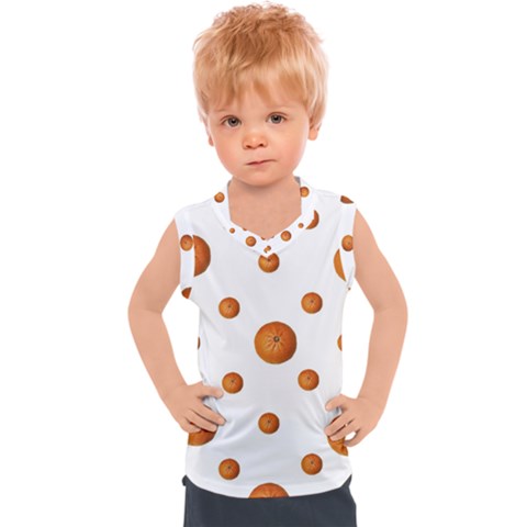 Tangerines Photo Motif Pattern Design Kids  Sport Tank Top by dflcprintsclothing