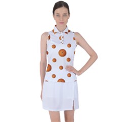 Tangerines Photo Motif Pattern Design Women s Sleeveless Polo Tee by dflcprintsclothing