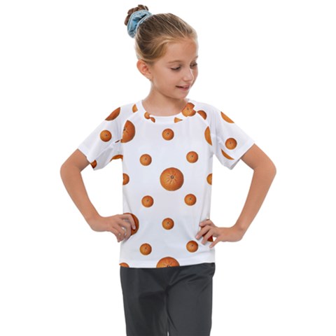 Tangerines Photo Motif Pattern Design Kids  Mesh Piece Tee by dflcprintsclothing