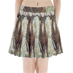 King Of The Forest - By Larenard Pleated Mini Skirt by LaRenard