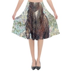 King Of The Forest - By Larenard Flared Midi Skirt by LaRenard