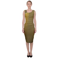 Golden Sleeveless Pencil Dress