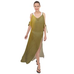 Golden Maxi Chiffon Cover Up Dress