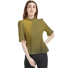 Golden Frill Neck Blouse