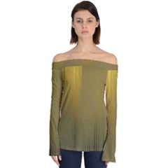 Golden Off Shoulder Long Sleeve Top