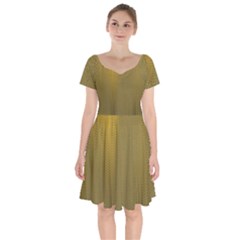 Golden Short Sleeve Bardot Dress by impacteesstreetweargold