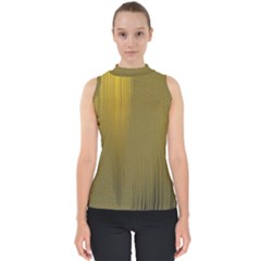 Golden Mock Neck Shell Top