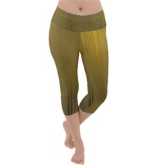 Golden Lightweight Velour Capri Yoga Leggings