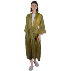 Golden Maxi Satin Kimono