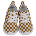 Checkerboard Gold Kids  Lightweight Sports Shoes View1