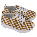 Checkerboard Gold Kids  Lightweight Sports Shoes View3