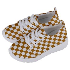 Checkerboard Gold Kids  Lightweight Sports Shoes by impacteesstreetweargold