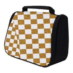 Checkerboard Gold Full Print Travel Pouch (small) by impacteesstreetweargold