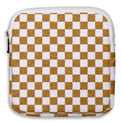 Checkerboard Gold Mini Square Pouch by impacteesstreetweargold