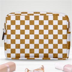 Checkerboard Gold Make Up Pouch (medium) by impacteesstreetweargold