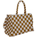 Checkerboard Gold Duffel Travel Bag View2