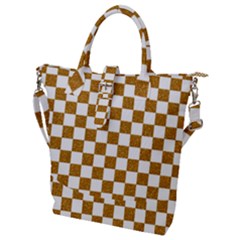 Checkerboard Gold Buckle Top Tote Bag by impacteesstreetweargold