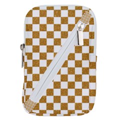 Checkerboard Gold Belt Pouch Bag (large) by impacteesstreetweargold