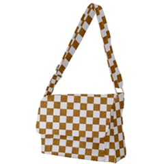 Checkerboard Gold Full Print Messenger Bag (l) by impacteesstreetweargold