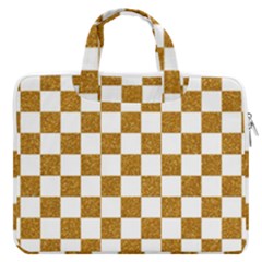 Checkerboard Gold Double Pocket Laptop Bag by impacteesstreetweargold