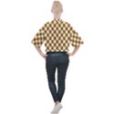 Checkerboard Gold Mock Neck Tee View2