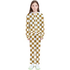 Checkerboard Gold Kids  Tracksuit by impacteesstreetweargold