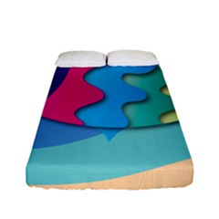 Illustrations Fish Sea Summer Colorful Rainbow Fitted Sheet (full/ Double Size)