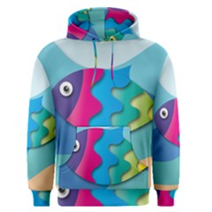 Illustrations Fish Sea Summer Colorful Rainbow Men s Core Hoodie by HermanTelo