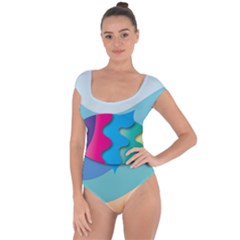 Illustrations Fish Sea Summer Colorful Rainbow Short Sleeve Leotard 